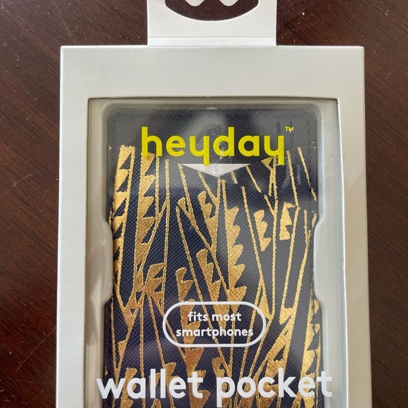 heyday Cell Phone Wallet Pocket - Art Deco Navy Gold - Picture 3 of 3